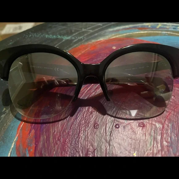 New Jimmy Choo Sunglasses. Super cute and New. Only tried them on and to wipe. - Picture 2 of 9